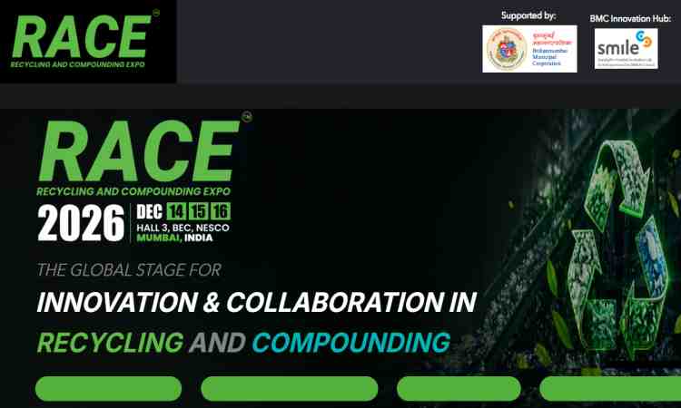 The RACE (Recycling And Compounding Expo) 2026 is India's leading platform for plastics recycling, compounding technologies, and the circular economy. Returning for a bigger three-day edition in Mumbai, the event now expands its scope to include fast-emerging sectors like e-waste, rubber, and textile recycling. Event OverviewEvent Name: RACE: Recycling And Compounding Expo 2026 Dates: December 14–16, 2026Venue: Hall 3, Bombay Exhibition Centre (BEC), NESCO, Mumbai, IndiaOrganizer: Polymerupdate in conjunction with Applied Market Information Ltd. (AMI) Detailed DescriptionRACE 2026 serves as a unified platform connecting global innovators, recyclers, compounders, and sustainability leaders. The expo focuses on practical solutions for plastics circularity, polymer modification, and advanced masterbatch innovations. What to Expect: Exhibition Floor: Features over 150 leading global exhibitors showcasing advanced machinery for plastic waste recovery, compounding equipment, reclaimed materials, and sustainable additives. Expert Conferences: Two dedicated conference theatres hosting 60+ expert speakers discussing regulatory insights, next-gen technologies, and circular economy strategies. CSO Roundtable: A high-level forum where Chief Sustainability Officers from top organizations share best practices for integrating green goals into corporate strategies. Expanded Focus: Beyond plastics, 2026 introduces specialized segments for rubber, textile, and e-waste recycling, reflecting a complete materials ecosystem. Schedule & HoursDay 1 (Dec 14): 10:00 AM – 6:00 PM Day 2 (Dec 15): 10:00 AM – 6:00 PM Day 3 (Dec 16): 10:00 AM – 5:00 PM Recommended Hashtags #RACE2026 #RecyclingExpo #PlasticsCompounding #CircularEconomy #SustainableManufacturing #MumbaiEvents #EWasteRecycling #RubberRecycling #TextileRecycling #GreenTech #PolymerUpdate #SustainabilitySummit