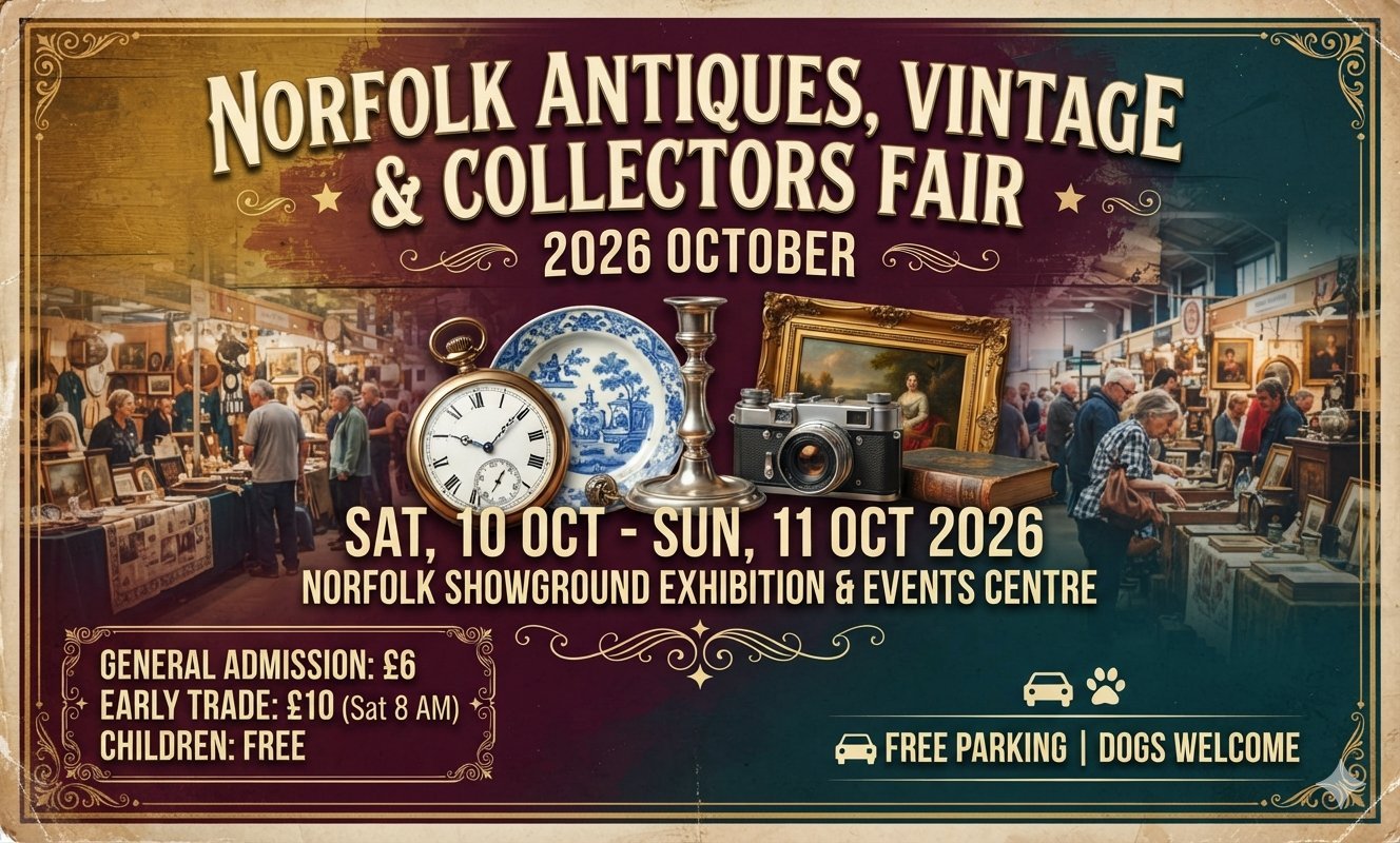 Norfolk Antiques Fair: 10-11 October 2026 - iacf