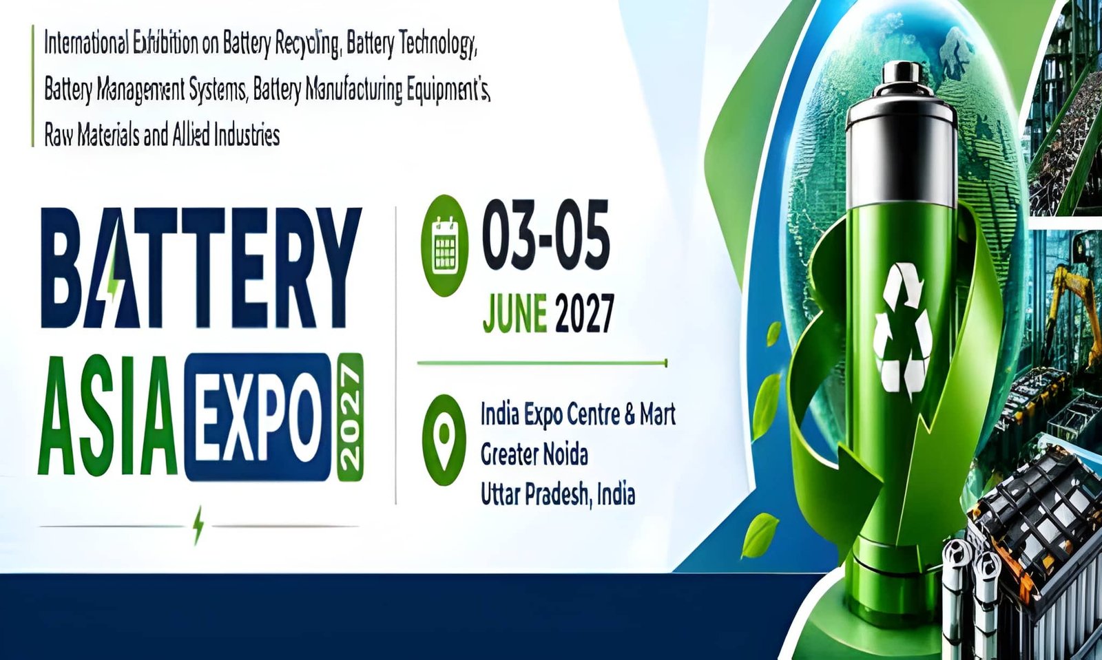 Battery Asia Expo 2027 in Greater Noida India